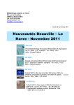 Nouveautés Deauville – Le Havre - Novembre 2011