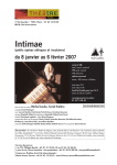 Intimae - Théâtre de la Cité Internationale