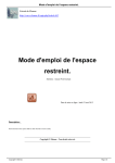 Mode d`emploi de l`espace restreint.