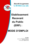 Etablissement Recevant du Public (ERP) : MODE D`EMPLOI