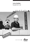 Leica Builder Equipment List