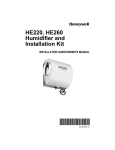69-2634EF—01 - HE220, HE260 Humidifier and Installation Kit