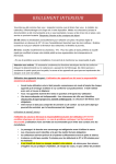 REGLEMENT INTERIEUR saison2014
