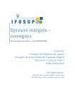 Epreuve intégrée - consignes