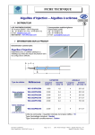 FICHE TECHNIQUE Aiguilles d`injection – Aiguilles à sclérose