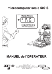 microcomputer scale 500 S MANUEL de l