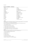 Exercices probabilit&eacute;s