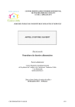 APPEL D`OFFRE denr&eacute;es alimentaires 2014