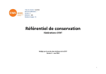 Référentiel de conservation (Fédérations et Unions