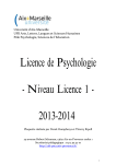 Licence 1 - Pôle de Psychologie Sciences de l`éducation