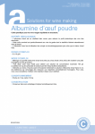 Albumine d`œuf poudre - Laboratoire oenologique "Le Morgon"