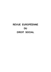 REVUE EUROPÉENNE DU DROIT SOCIAL - RevueEuropeenne
