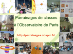 Parrainage de classes à l`Observatoire de Paris