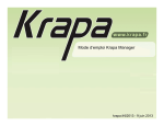 Mode d`emploi Krapa Manager
