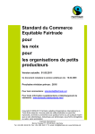 Standard du Commerce Equitable Fairtrade pour les noix pour les