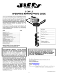 2-CYCLE OPERATING MANUAL/PARTS GUIDE