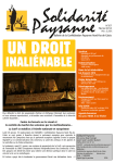 Solidarit&eacute; paysans n&deg; 257 - Conf&eacute;d&eacute;ration Paysanne du Nord