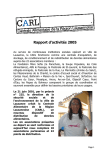Rapport d`activit&eacute;s 2005