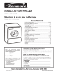 TUMBLE ACTION WASHER Machine à laver par culbutage