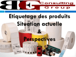 Etiquetage des produits (situation actuelle et perspectives).
