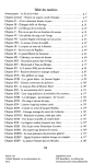 Table des mati&egrave;res