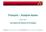 Les types de textes et d`images