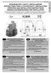 ISTRUZIONI PER L`USO E L`INSTALLAZIONE