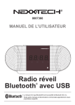 MANUEL DE L`UTILISATEUR Radio réveil Bluetooth® avec USB