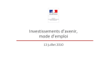 Investissements d`avenir, mode d`emploi