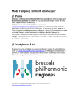 Mode d`emploi - Brussels Philharmonic