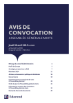 Brochure de convocation