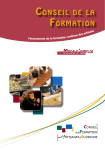 CONSEIL DE LA FORMATION