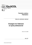 Enseigner de l`allemand en lycée professionnel