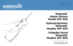 Waterpik® Water Flosser Model WP-450 Hydropropulseur