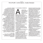 Rint-Riofil: la formation, mode d`emploi