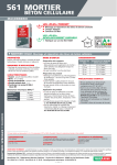 561 mortier beton cellulaire