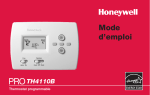 PRO TH4110B Thermostat programmable Mode d`emploi