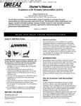Dri-Eaz DrizAir Evolution LGR Dehumidifier Owner`s Manual | Sylvane