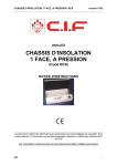 CHASSIS D`INSOLATION 1 FACE, A PRESSION