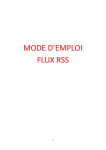 MODE D`EMPLOI FLUX RSS