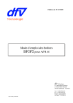 Mode d`emploi des boîtiers BFOP2 pour APR16