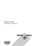 Mode d`emploi - Mettler Toledo