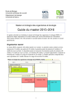 Guide du master 2015–2016 - Université catholique de Louvain