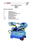 Manuel d`utilisation Scie à ruban à métaux Modèle