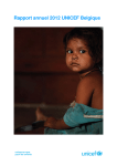 Rapport annuel 2012 UNICEF Belgique