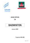 Je suis jeune officiel en Badminton