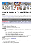 MODE D`EMPLOI &ndash; D&eacute;fi 2012