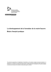 Manuel sur la formation_modifi&eacute; - Portail de l`Ordre des conseillers