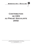 Contribution de HES au Projet Socialiste 2002