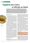 Hygiène des mains et allergie au latex